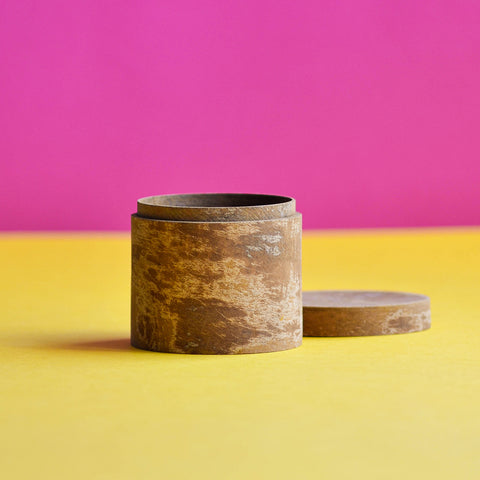 Cinnamon Wood Container, Medium Round