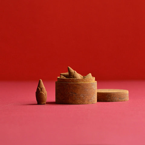 Cinnamon Incense Cone & Container Set, Small