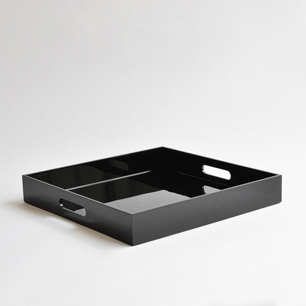 Square Breakfast Tray, Gloss Black - Nom Living