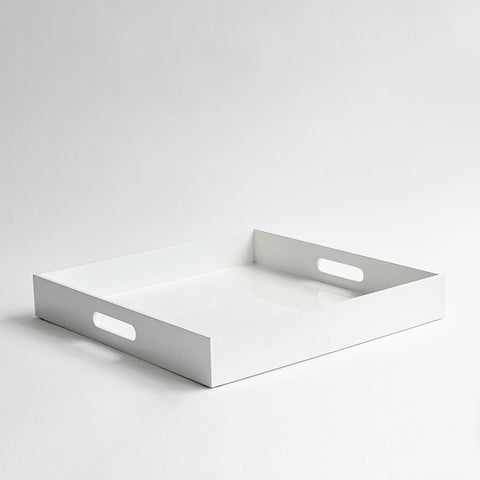 Square Breakfast Tray, Gloss White - Nom Living