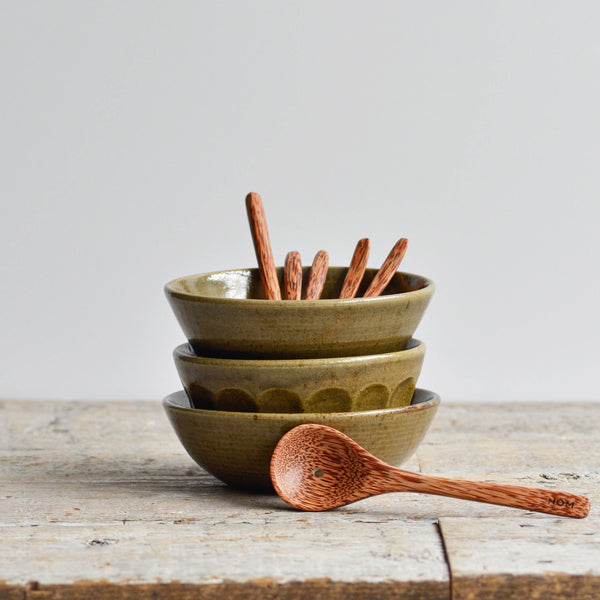 Mixed Snack Bowl Trio – Green