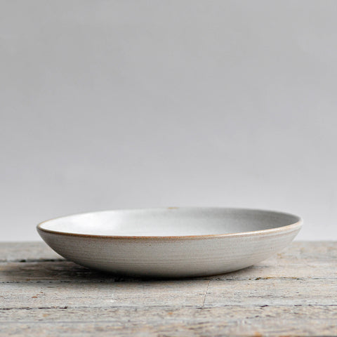 Hand Thrown Ceramic Pasta Bowl, Large, Snow White - Nom Living