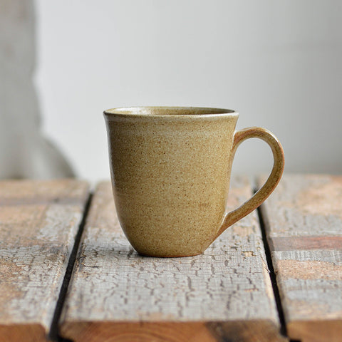 Stoneware Hand Thrown Tulip Mug, Sand - Nom Living
