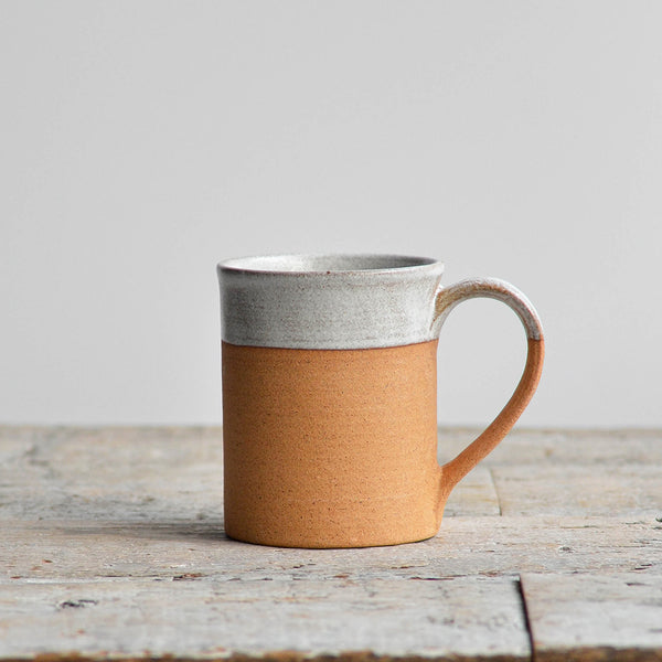 Nom Living - Stoneware Hand Thrown Mug, Snow White, Unglazed