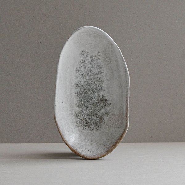 Nom Living - Stoneware Organic Shell Dish, Large, Glass Glaze, Side