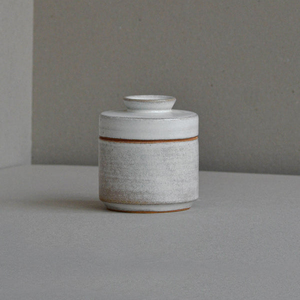Stoneware ceramic Storage Jar container, Large, Snow White - Nom Living
