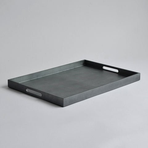 Large Rectangular Serving Tray, Matt Smoke Grey