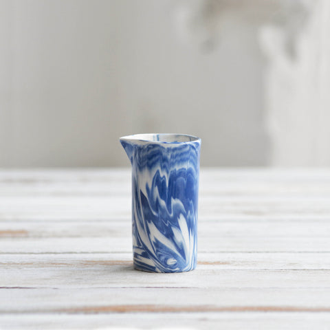 Marbled Small Jug, Blue & White