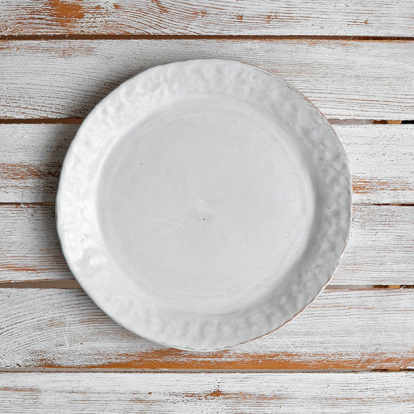 Hand Moulded Side Starter Plate, Snow White - Nom Living