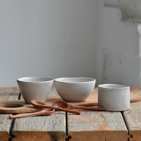 Antipasti Serving Set, Large Wooden Board, Bowls and Spoons Nom Living