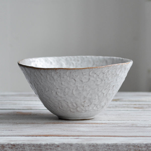 Hand Moulded Soup Bowl, Snow White - Nom Living