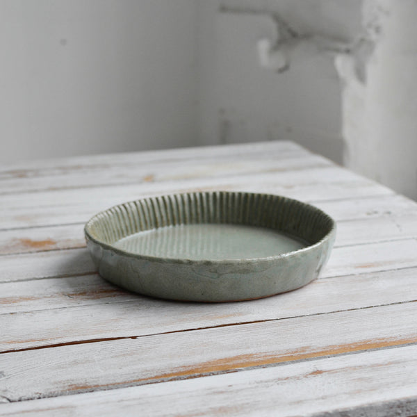 Fluted Quiche Mould, Celadon Grey - Nom Living