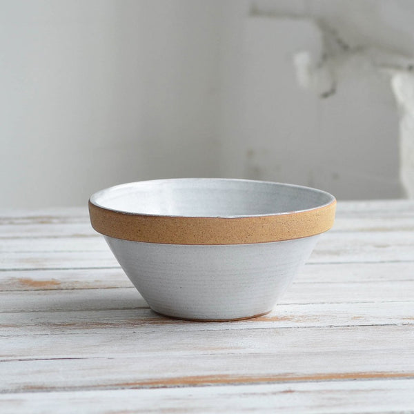 Nom Living Ceramic Stackable Breakfast Bowl, White