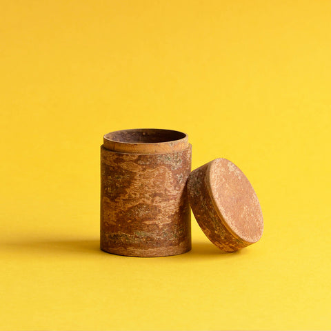Cinnamon Wood Canister, Medium Tall