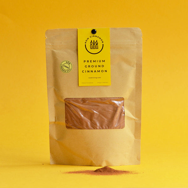 Nom premium ground cinnamon spice refill packet, 150g - Nom Living