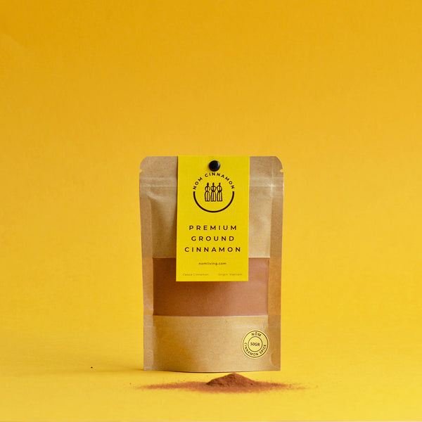 Nom premium ground cinnamon spice refill packet, 50g - Nom Living