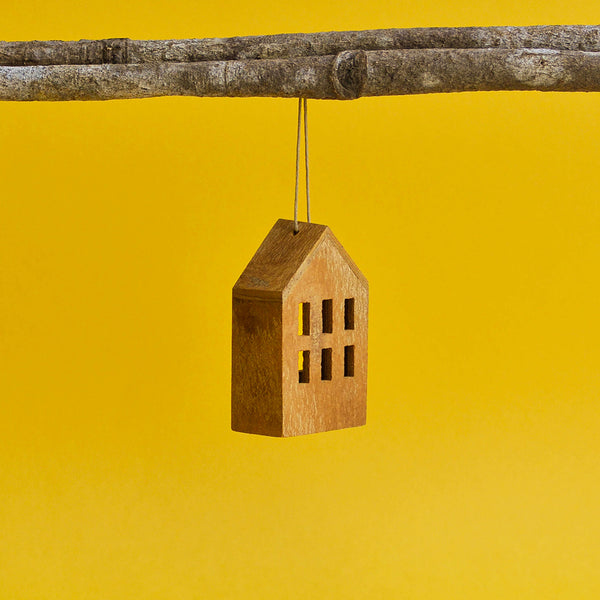 Miniature Cinnamon Bark House Tree Ornament - Nom Living