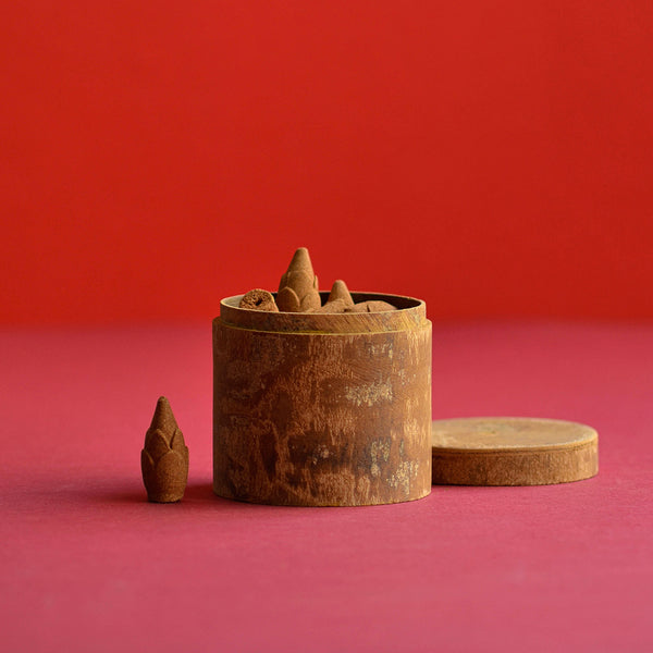 Cinnamon Incense Cone & Container Set, Large - Nom Living