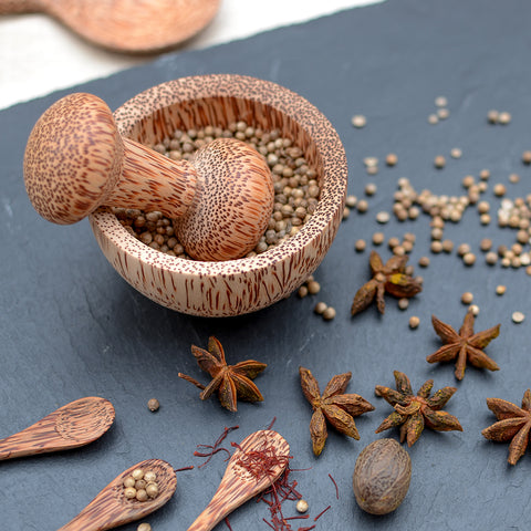 Miniature Pestle & Mortar, Coconut Palm Wood