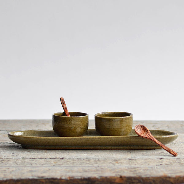 Ceramic Condiment Set, Green - Nom Living