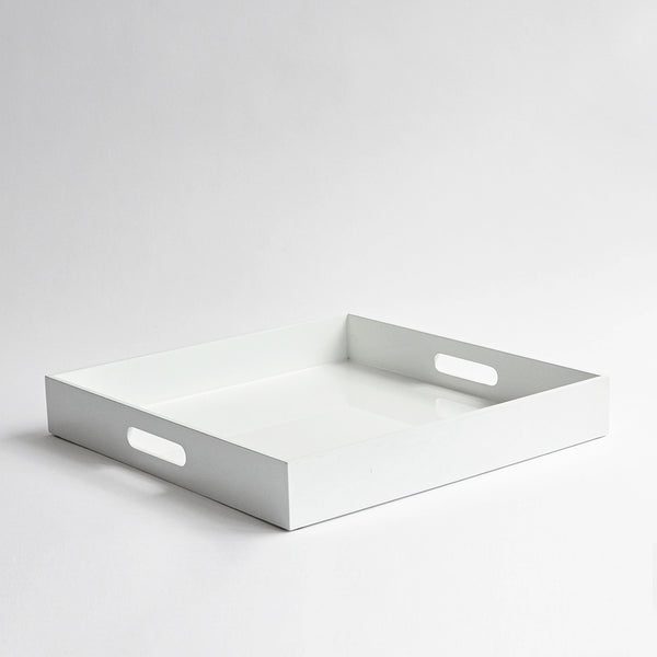 Square Breakfast Tray, Gloss White - Nom Living