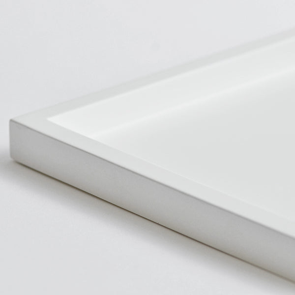 Mini Square Vanity Tray, Matt Off-White, Close-Up - Nom Living