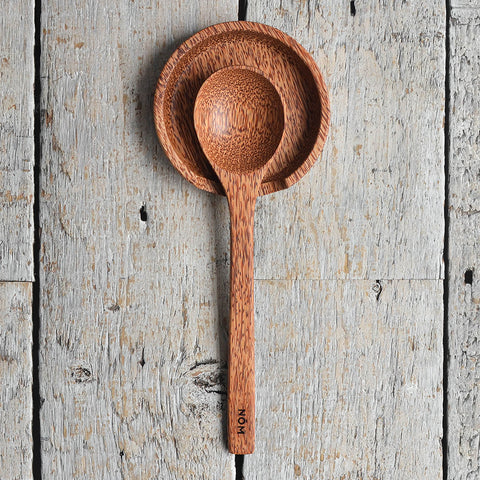 Cooking Spoon & Spoon Rest Set, Coconut Palm Wood