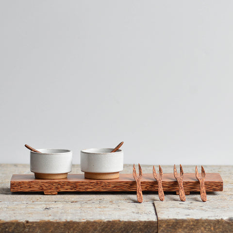 Canapé Platter & Stoneware Bowls