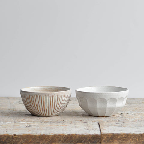 Snack Bowl Pair - Facet & Fluted
