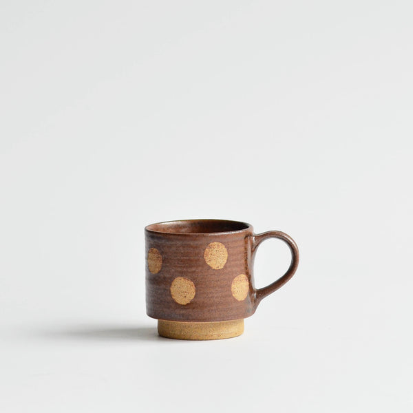 Stackable Polka Dot Espresso Cup, Chestnut