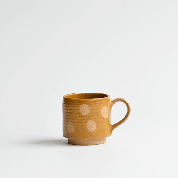 Stackable Polka Dot Espresso Cup, Ochre