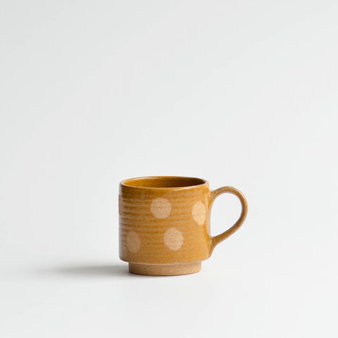 Stackable Polka Dot Espresso Cup, Ochre