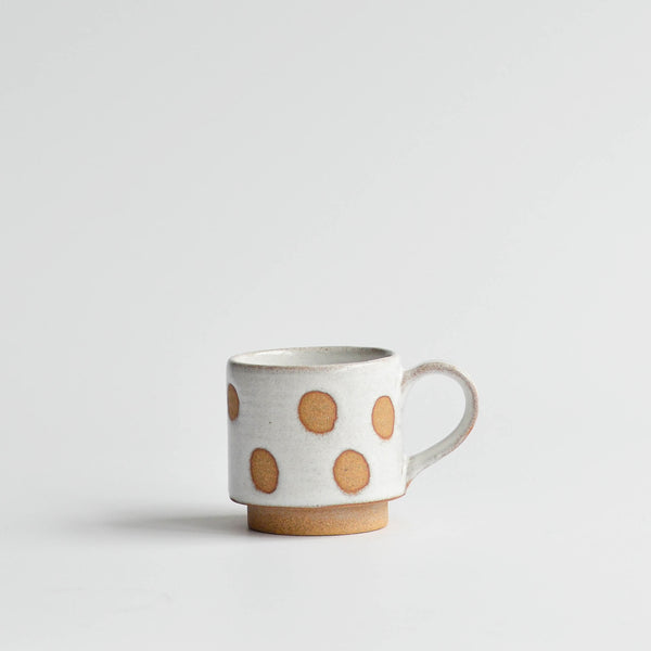 Stackable Polka Dot Espresso Cup, Snow White