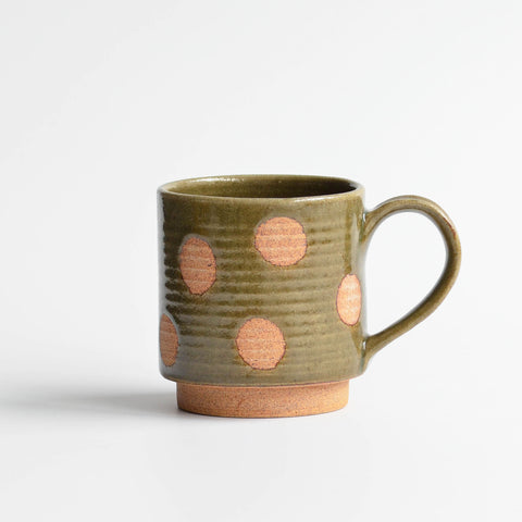 Stackable Polka Dot Tea Mug, Green
