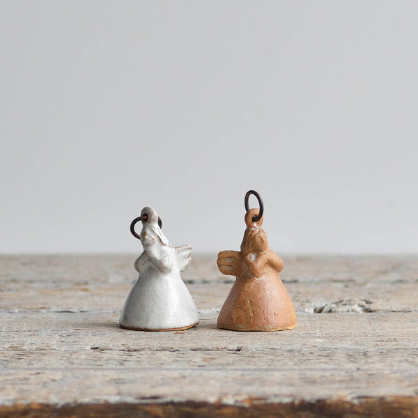 Ceramic Angel Christmas Ornament, Mixed Colours - Nom Living