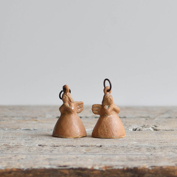 Ceramic Angel Christmas Ornament, Rust - Nom Living