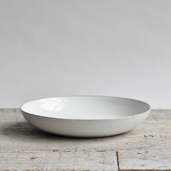 Ceramic Artisan Deep Dish, Large, Light,  White - Nom Living