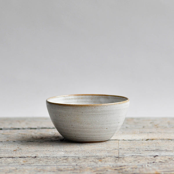 Ceramic Artisan Small Round Bowl, White - Nom Living