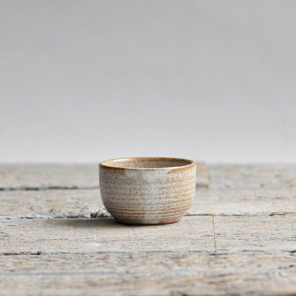 Ceramic Artisan Condiment Bowl, Rust White - Nom Living