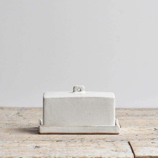 Stoneware Butter Dish Snow-White - Nom Living