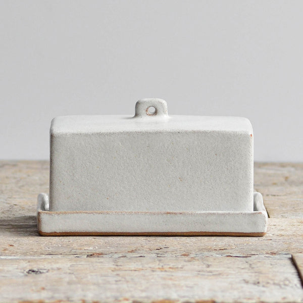 Ceramic Butter Dish, Snow White - Nom Living