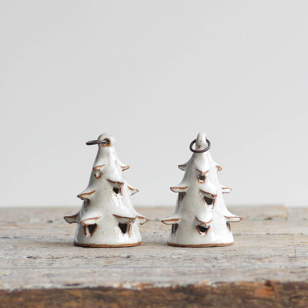 Ceramic Christmas Tree Ornament, Medium, Set of Two