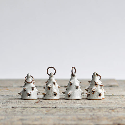 Ceramic Christmas Tree Ornament, Mini, Set of Four