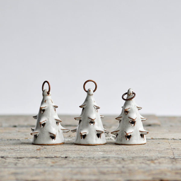 Ceramic Christmas Tree Ornament, Small, Set of Three