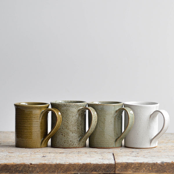 Stoneware Mug Set of Four, Cool Tones
