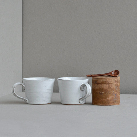 Coffee Cup & Cinnamon Container Set for Two