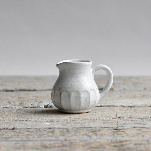 Mini Cream Jug, with Handle, Facet