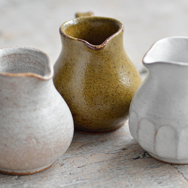 Ceramic Mini Cream Jug, with Handle, Green - Nom Living – Trade and ...