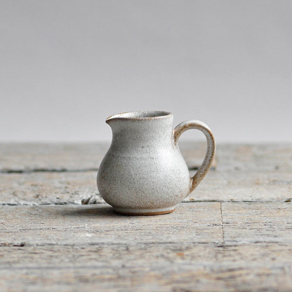 Ceramic Cream Jug with Handle, White - Nom Living