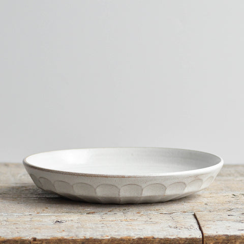 Facet Deep Dinner Plate - Snow White